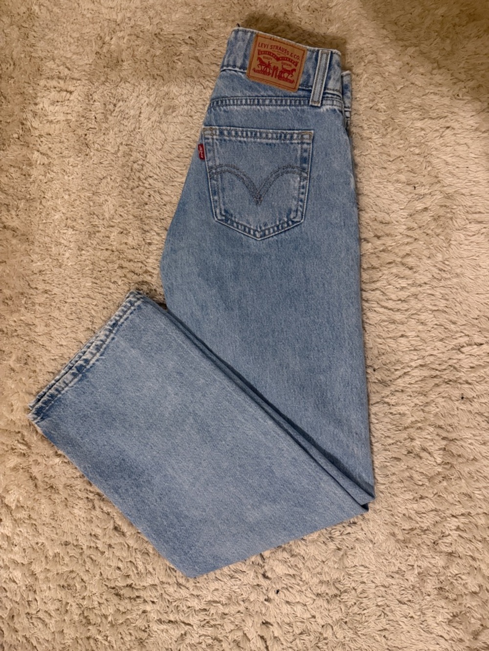 Levi's Light Blue Wide Leg Jeans with Knee Patch - Picture 5 of 5